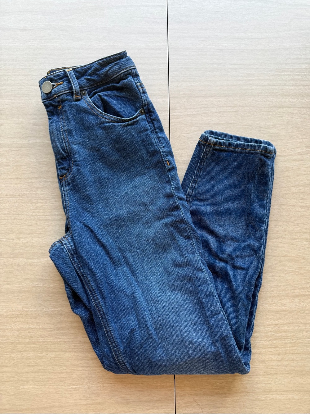 ASOS Women's Skinny Jeans in Dark Blue Denim Size 24